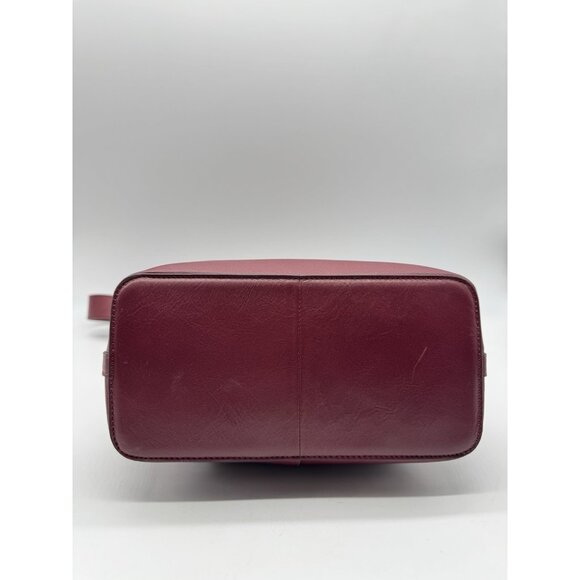 RADLEY Dukes Place pebbled leather middle compartment crossbody bag - BURGUNDY - Picture 12 of 15